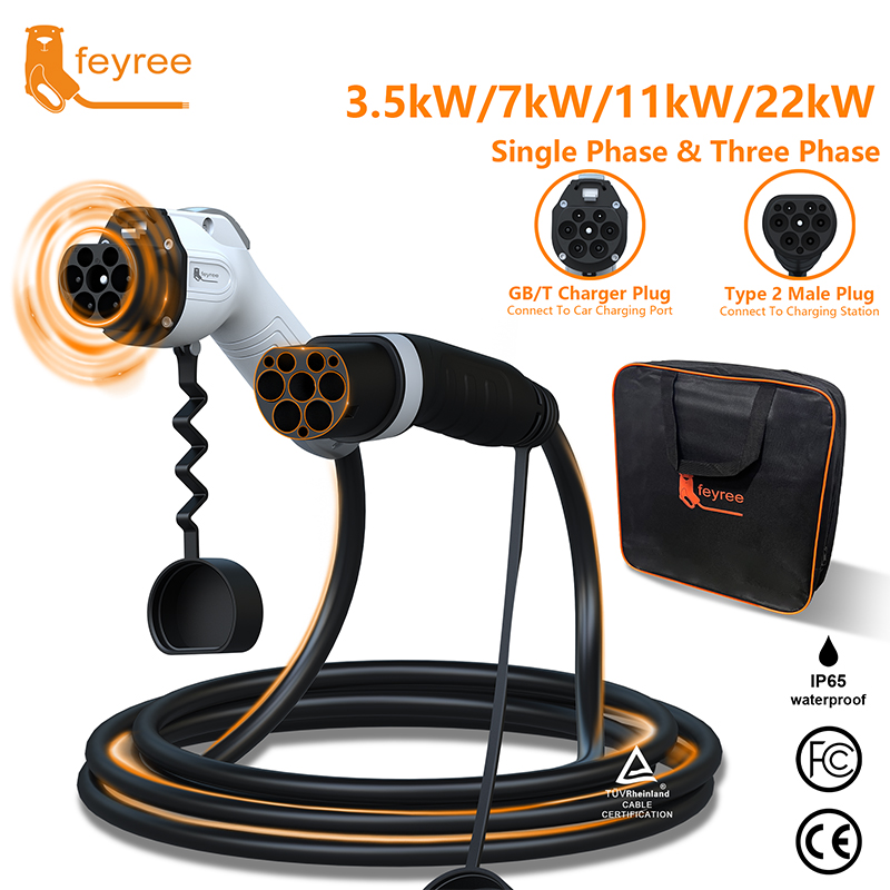 Feyree EV Şarj Kablosu Tip 2 E - Ev Charger Type 2 22Kw 32A 3 Phase incelemesi ve fiyatı